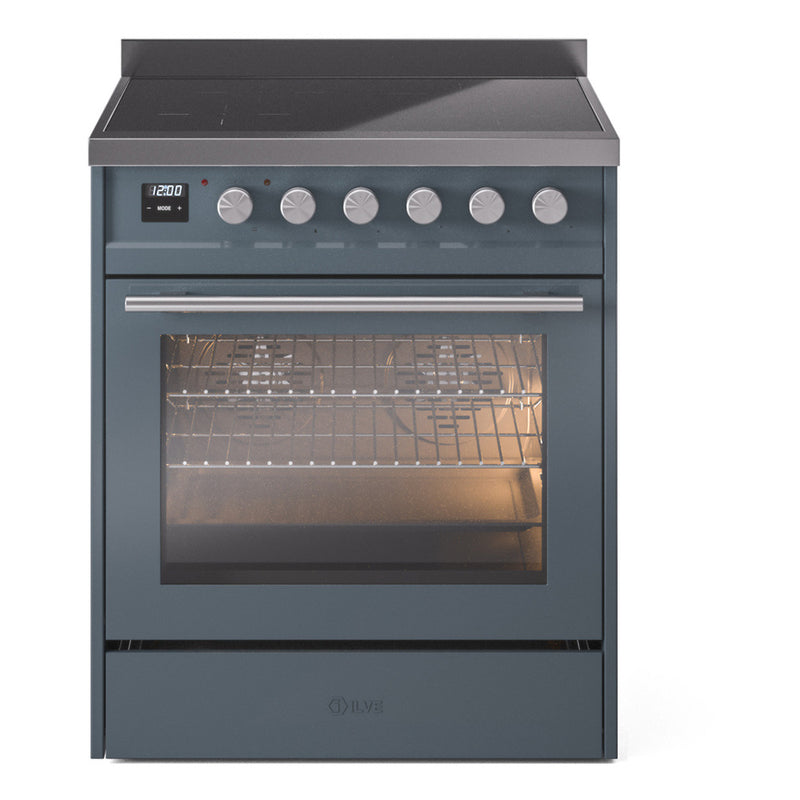 ILVE UPI304WMPBG Professional Plus II 30 in. Induction Range in Blue Grey