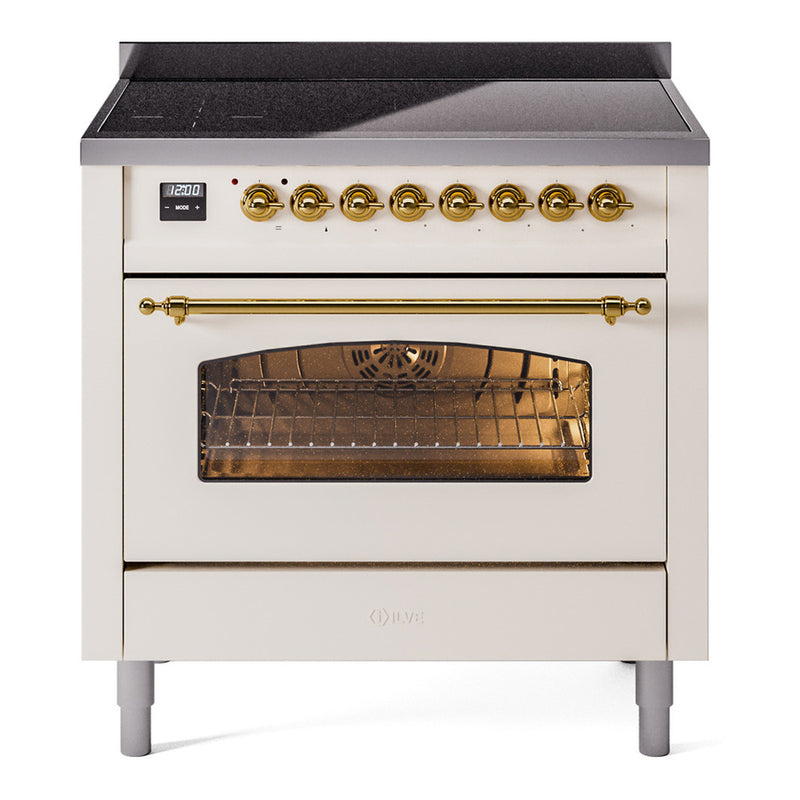 ILVE UPI366NMPAWG Nostalgie II 36 in. Induction Range in Antique White