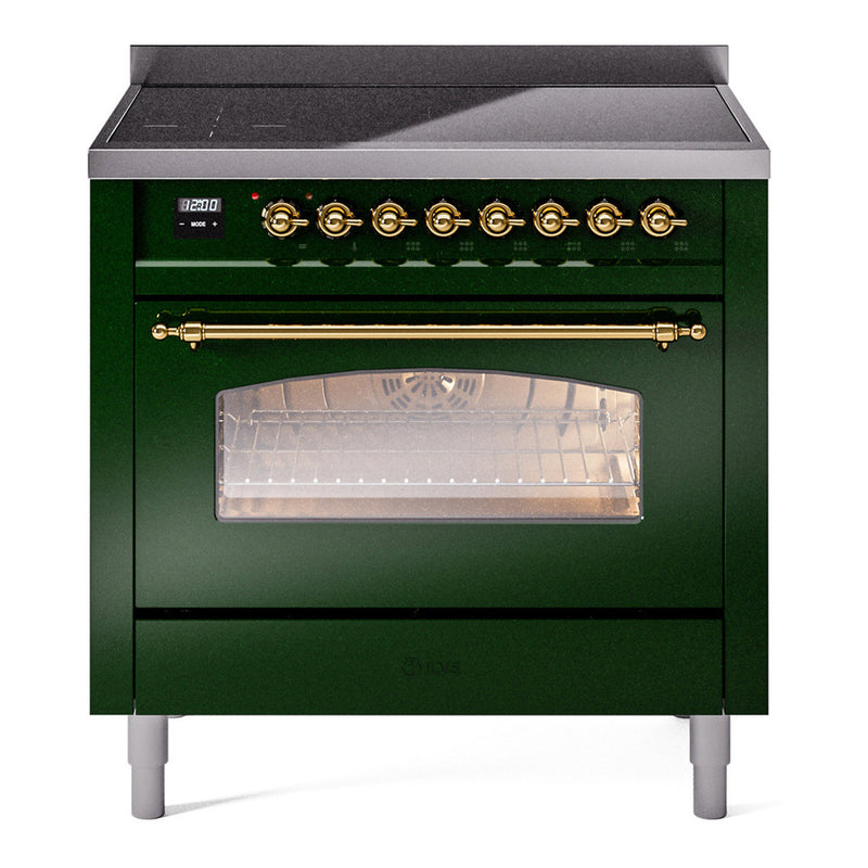 ILVE UPI366NMPEGG Nostalgie II 36 in. Induction Range in Emerald Green