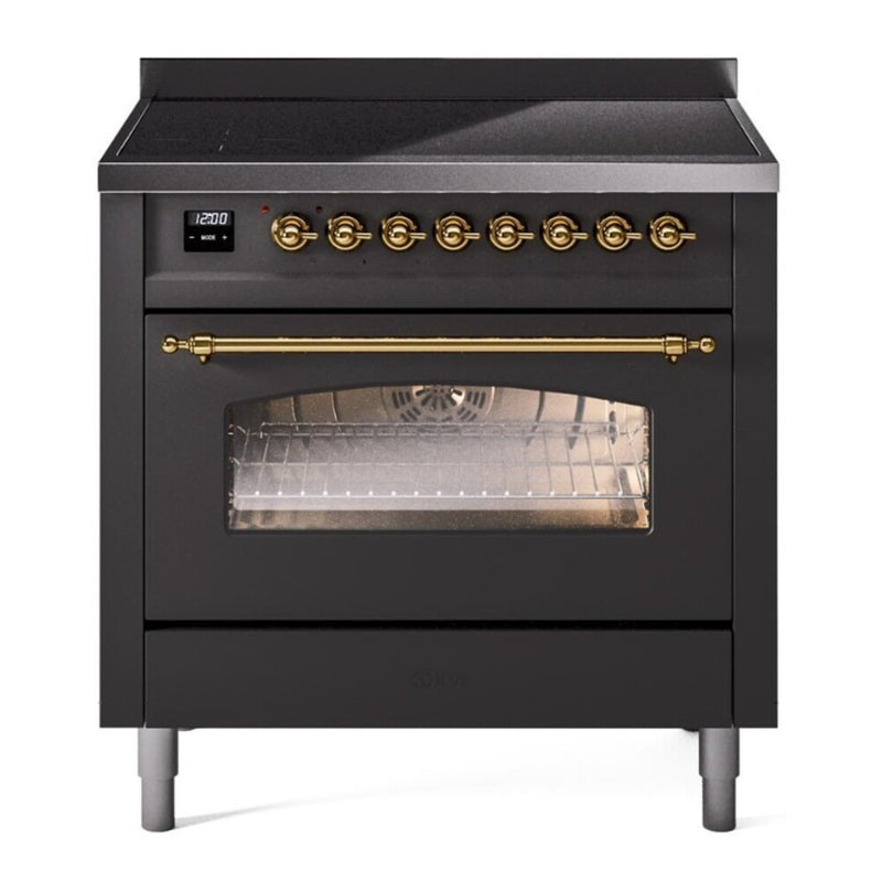 ILVE UPI366NMPMGG Nostalgie II 36 in. Induction Range in Graphite Matte