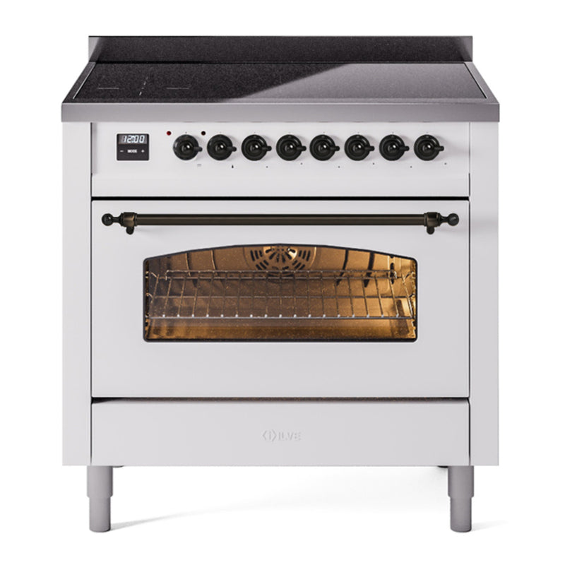 ILVE UPI366NMPWHB Nostalgie II 36 in. Induction Range in White