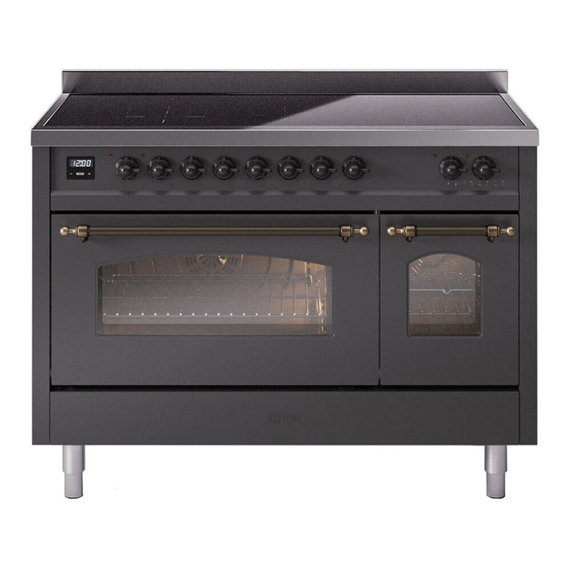 ILVE UPI486NMPMGB Nostalgie 48 in. Induction Range in Graphite Matte
