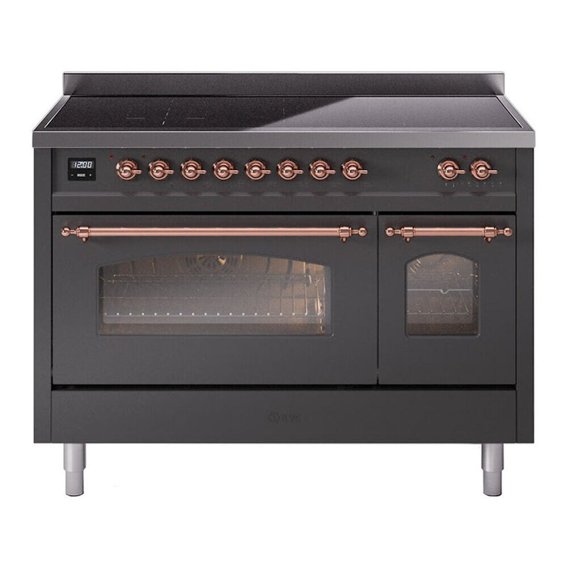 ILVE UPI486NMPMGP Nostalgie 48 in. Induction Range in Graphite Matte
