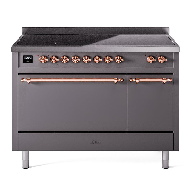 ILVE UPI486QNMPMGP Nostalgie II 48 in. Induction Range in Graphite Matte
