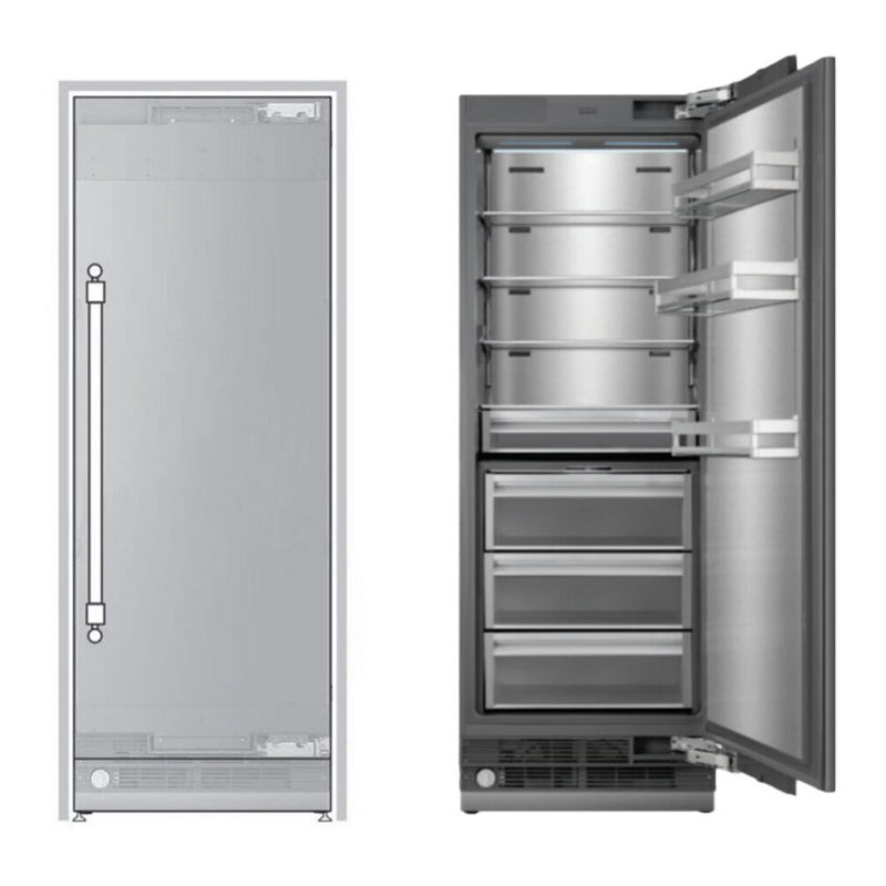 ILVE URFC30SNWPRY 30 inch Refrigerator Column with 16 cu. ft. Capacity, Internal Water Dispenser, Reversible Door