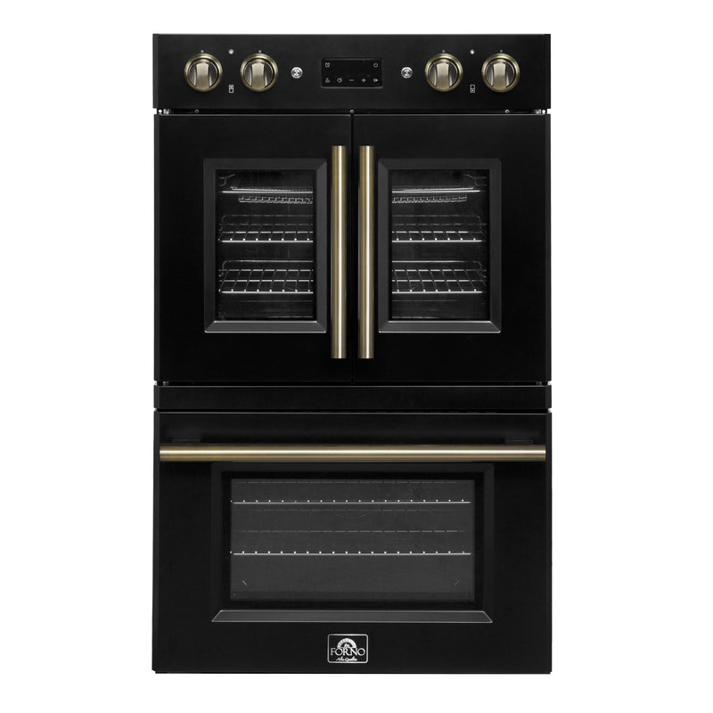 Forno FBOEL1340-30BLK 30 in. Double Wall Oven in Black