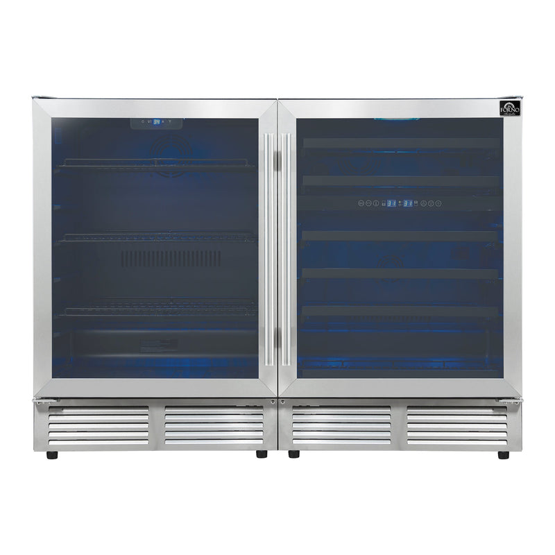 Forno FWCDR6699-48S 48 in. Wine & Beverage Cooler in Stainless Steel