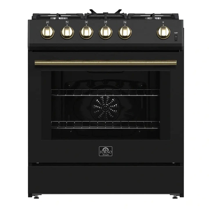 FORNO Espresso Leonardo 30" 5 cu. ft. Electric Range in Stainless Steel with Silver Handles Forno