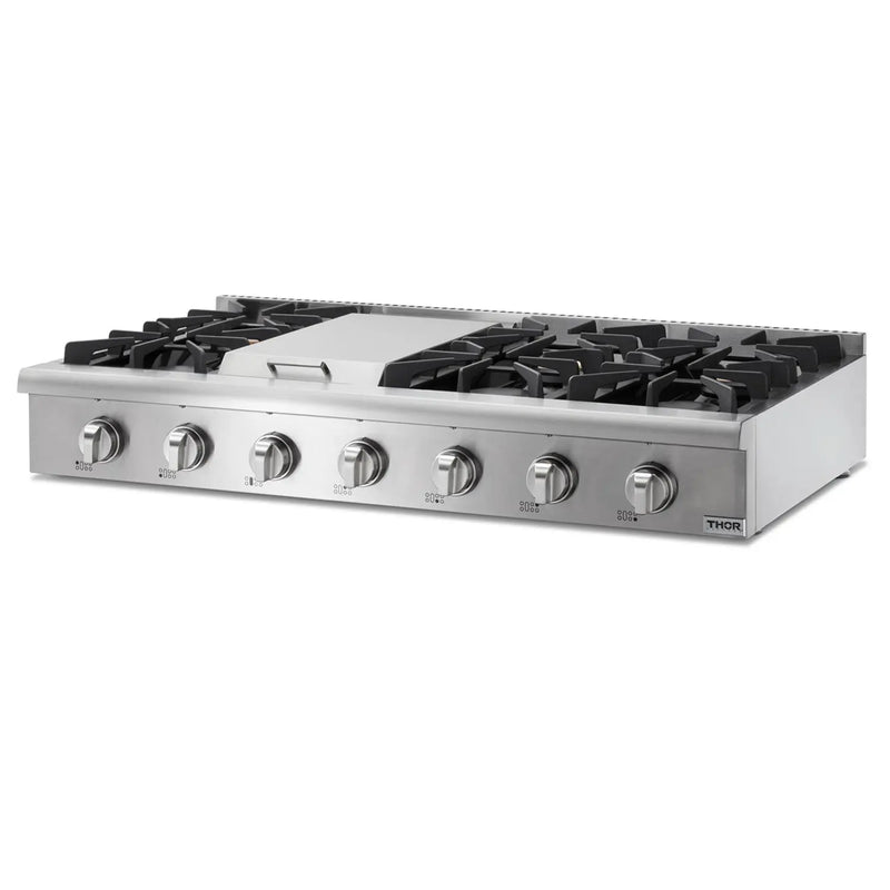 Thor Kitchen 48 inch Gas Professional Rangetop in Stainless Steel, HRT4806U Thor