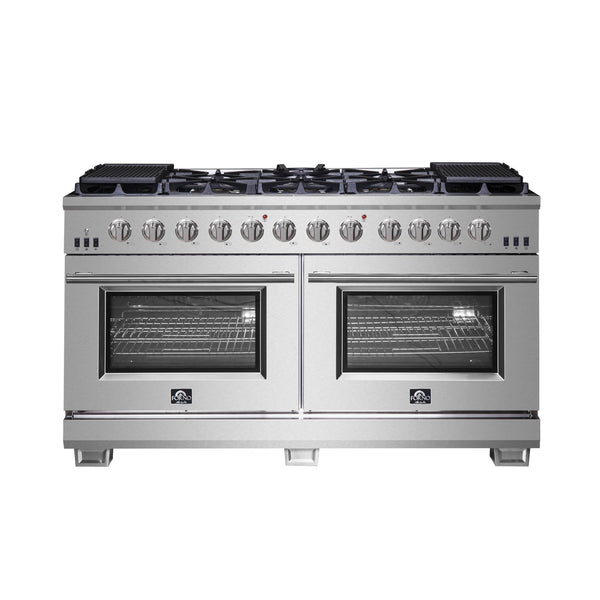 Cocina a gas Capriasca Forno de 60 pulgadas con 10 quemadores y 200,000 BTU (FFSGS6260-60)