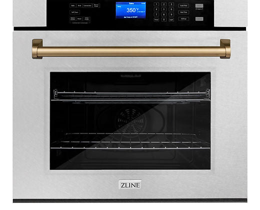 Horno de pared simple de acero inoxidable DuraSnow® Autograh Edition con acabado negro mate...