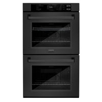 ZLINE 30 in. Professional True Convection Double Wall Oven with Air Fry and Self Clean in Black Stainless Steel