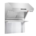 Forno 30-Inch Wall Mount Range Hood with Red Light Warmer, Shelf/Backsplash, and