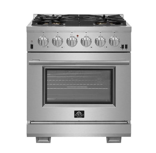 Cocina a gas Capriasca de 30 pulgadas con 5 quemadores, horno de convección y 100,000 BT