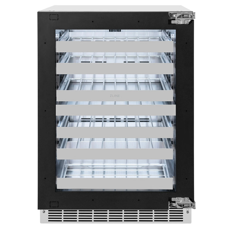 ZLINE 24 Inch Dual-Zone Wine Cooler with Panel-Ready Door (RWDPO-24) Zline