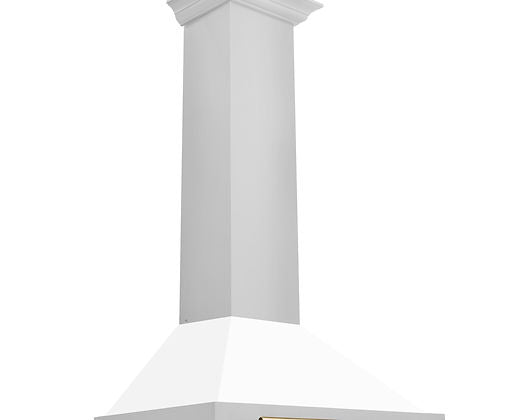 ZLINE 30 in. Autograph Edition Stainless Steel Range Hood with White Matte Shell