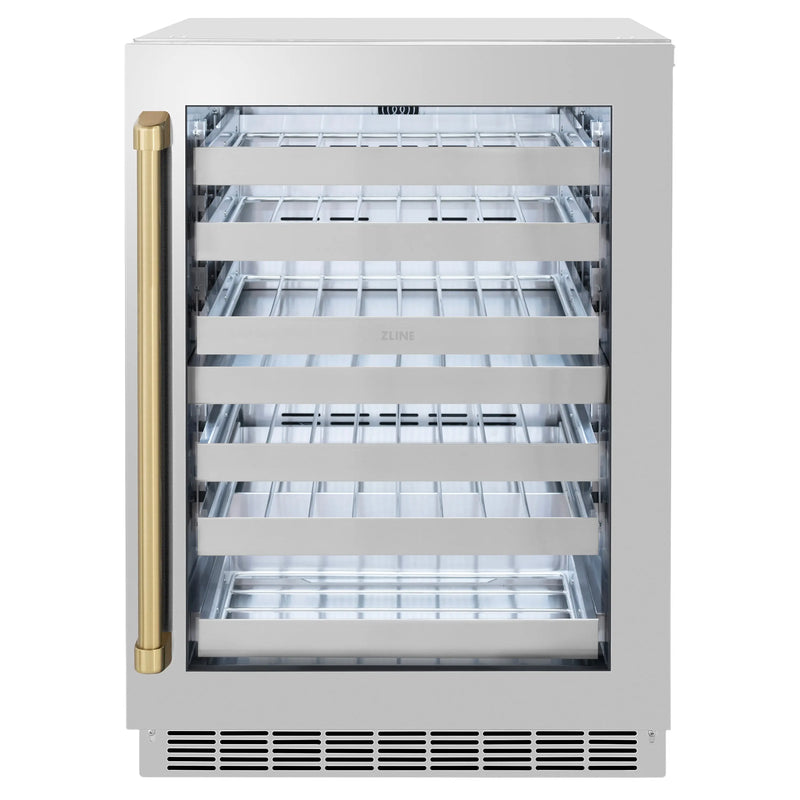 ZLINE 24 In. Touchstone Wine Cooler with Stainless Steel Glass Door and Champagn ZLINE Dealers