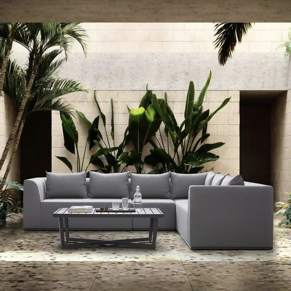 Conjunto de sofá y mesa de centro para exterior Ficarazzi de Deko Living (COP30001)