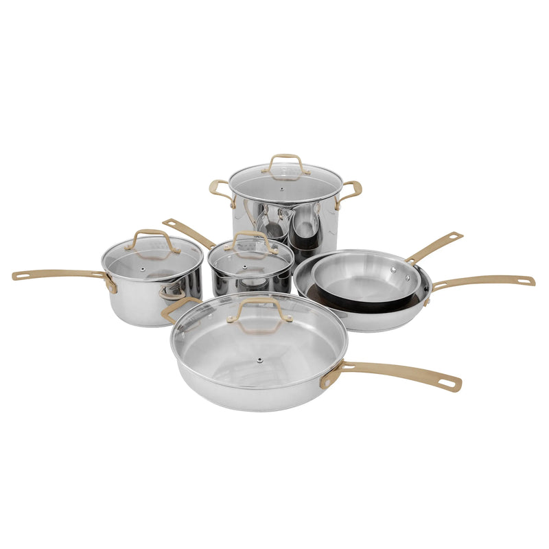 ZLINE 10-Piece Non-Toxic Stainless Steel Cookware Set (CWSETL-ST-10) Zline