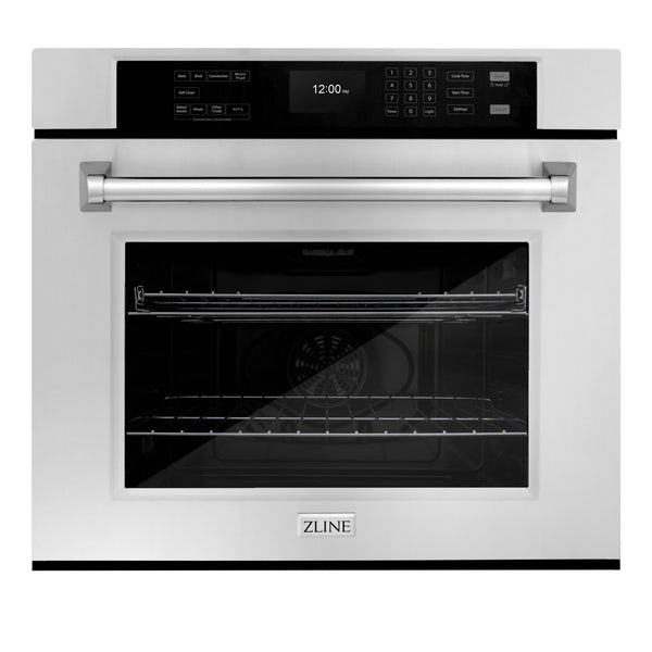 Horno de pared simple de convección real profesional ZLINE de 30 pulgadas con freidora de aire y autolimpieza