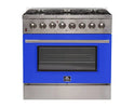 Forno 36-Inch Galiano Dual Fuel Range with 6 Gas Burners and 240v Electric Oven