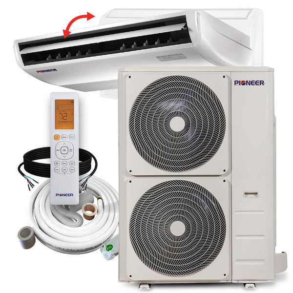 Aire acondicionado minisplit de piso/techo Pioneer® de 48,000 BTU y 18 SEER con bomba de calor S
