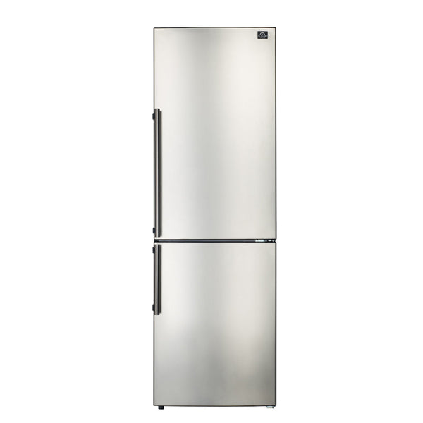 Refrigerador Forno de 23 pulgadas y 11.1 pies cúbicos con congelador inferior en acero inoxidable con laterales