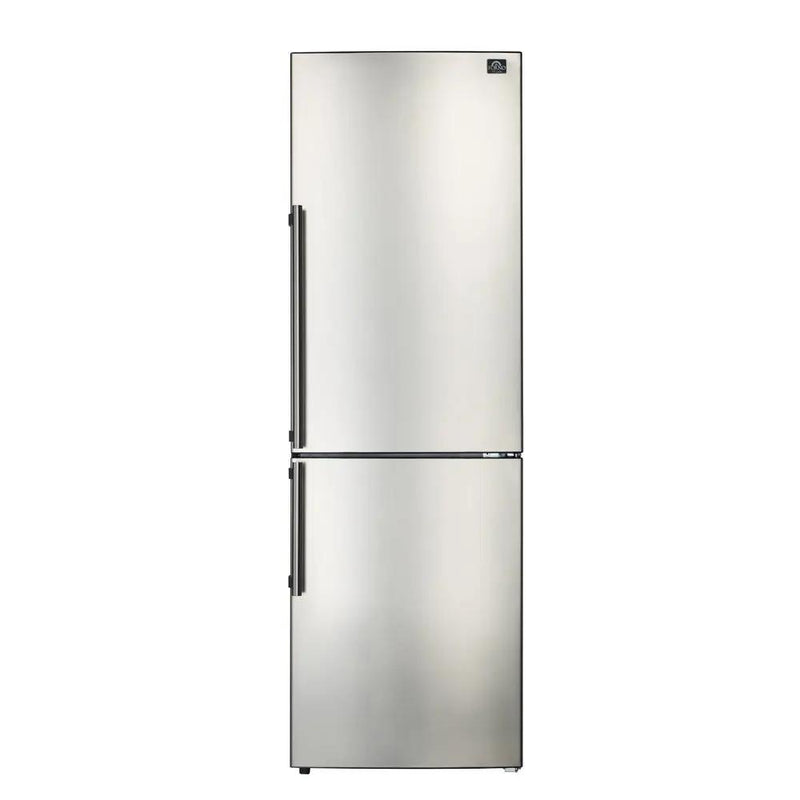 Forno 23-Inch Refrigerator 11.1 cu.ft Bottom Freezer in Stainless Steel Forno