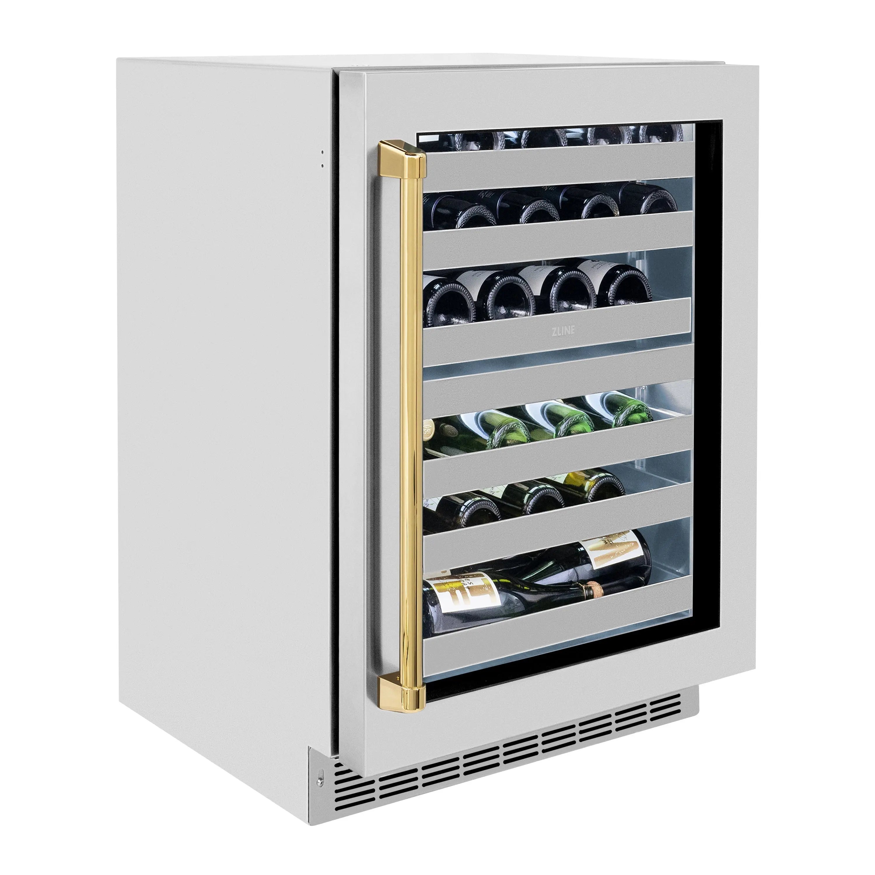 NOśWEA touch_bottle ZLINE 24 In. Touchstone Wine Cooler with Stainless Steel