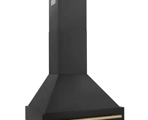 ZLINE 30 in. Autograph Edition Black Stainless Steel Range Hood with Accent Hand Zline