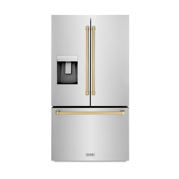 ZLINE Autograph Edition 36 in. 28.9 cu. ft. Standard-Depth French Door External