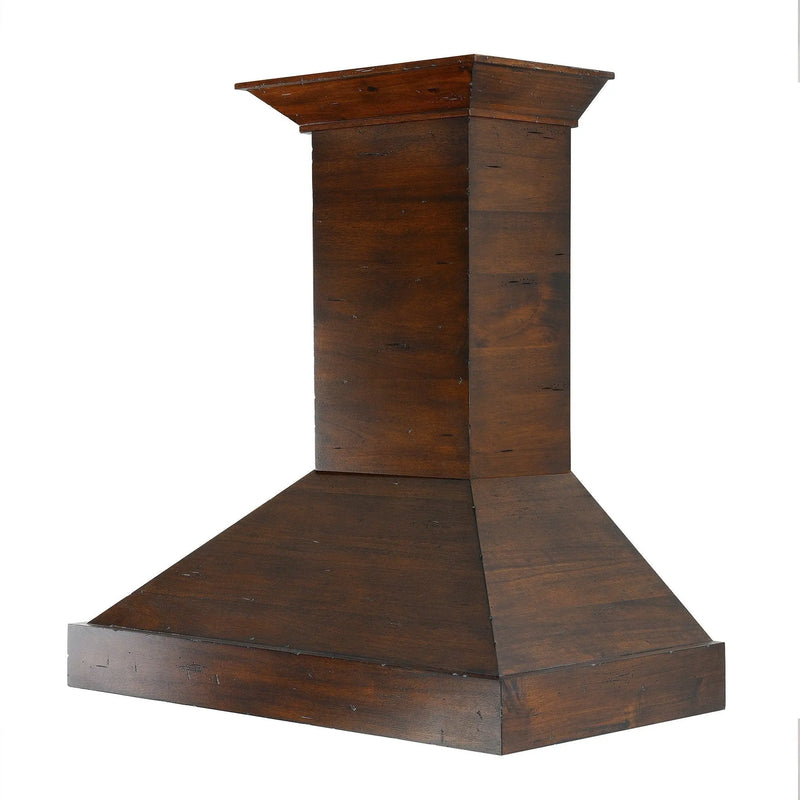 ZLINE 48" Convertible Vent Wooden Wall Mount Range Hood in Walnut (KBRR-48) Zline