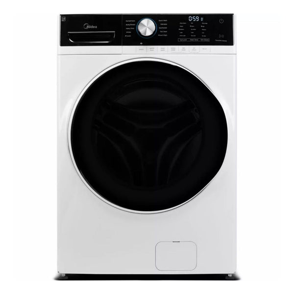 Lavadora de carga frontal Midea de 4.5 pies cúbicos en blanco (MLH45N1AWW)