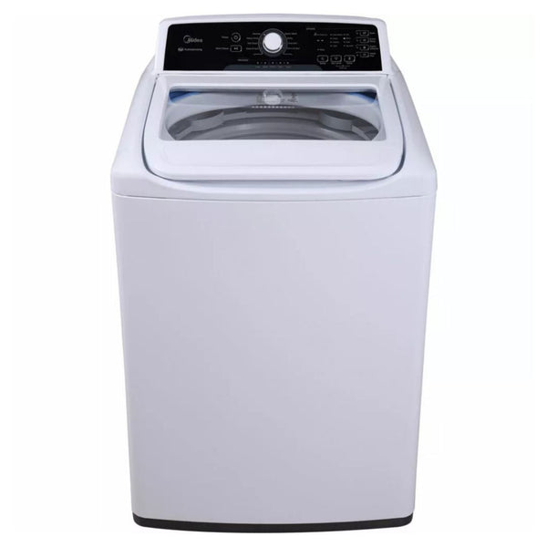 Lavadora Midea de carga superior con impulsor de 4.1 pies cúbicos, color blanco (MLV41N1AWW)