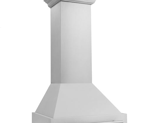 ZLINE 30" Stainless Steel Range Hood with Blue Matte Shell and Stainless Steel Handle (8654STX-BM-30)