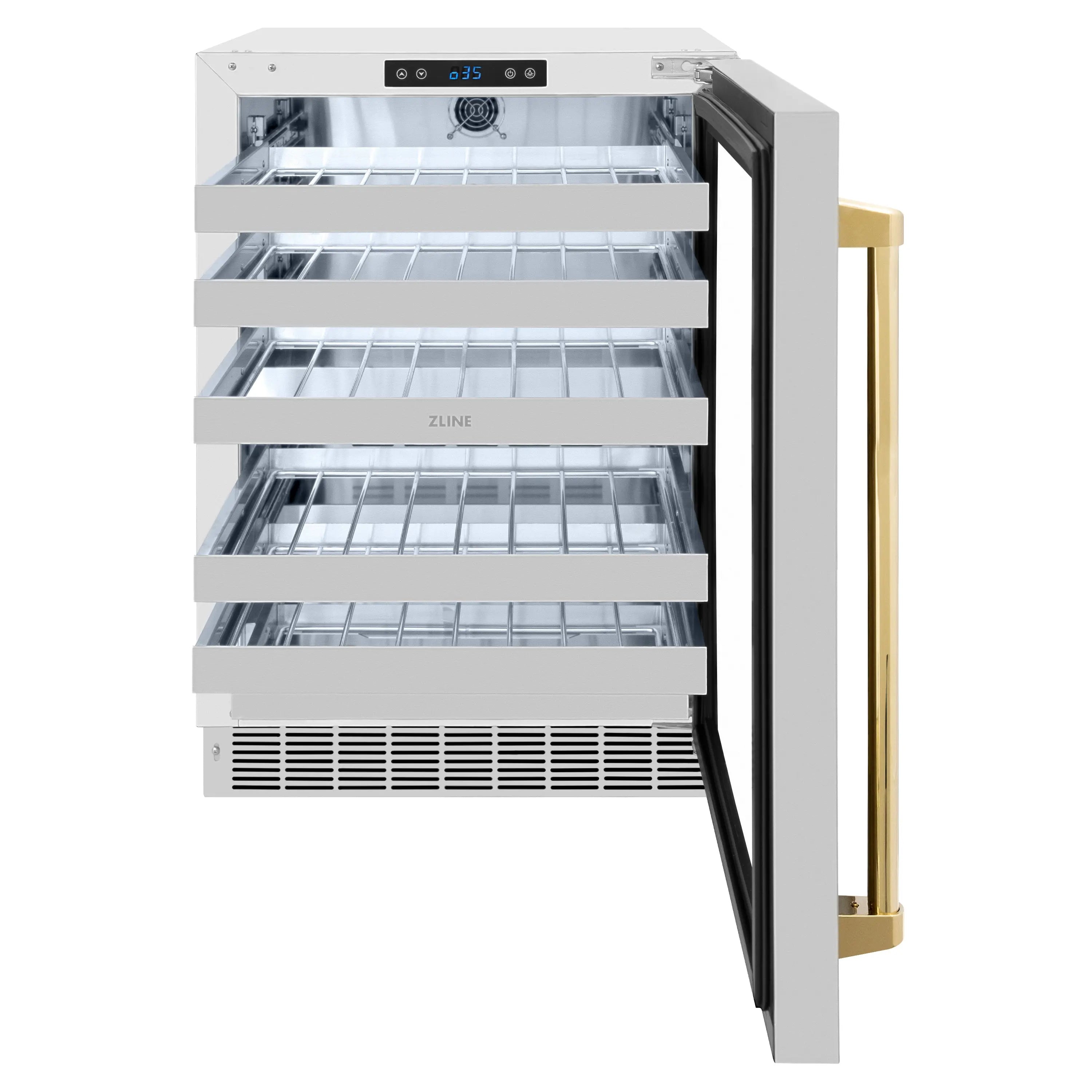NOśWEA touch_bottle ZLINE 24 In. Touchstone Wine Cooler with Stainless Steel