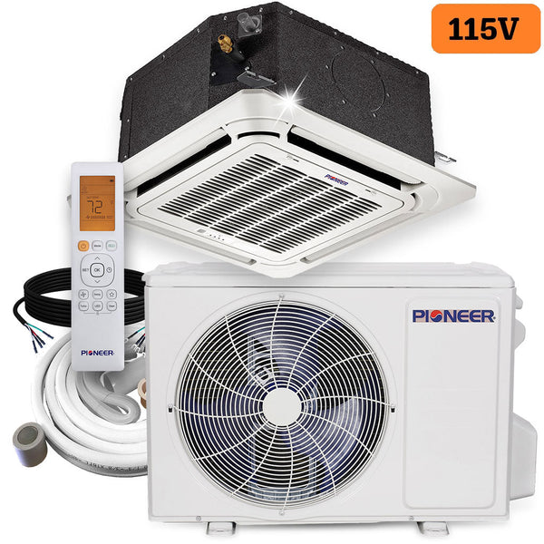 Pioneer® 12,000 BTU 21.5 SEER 115V SEER 8-Way Compact Cassette Mini-Split Air Co