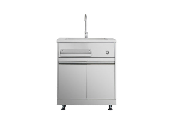 Centro de cocina modular para exteriores Thor Kitchen con bandeja de almacenamiento (MK01SS304)