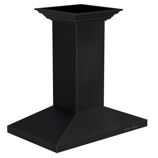 Campana extractora de isla ZLINE de 36 pulgadas, serie Designer, de bronce frotado con aceite (8KL3iB-3)