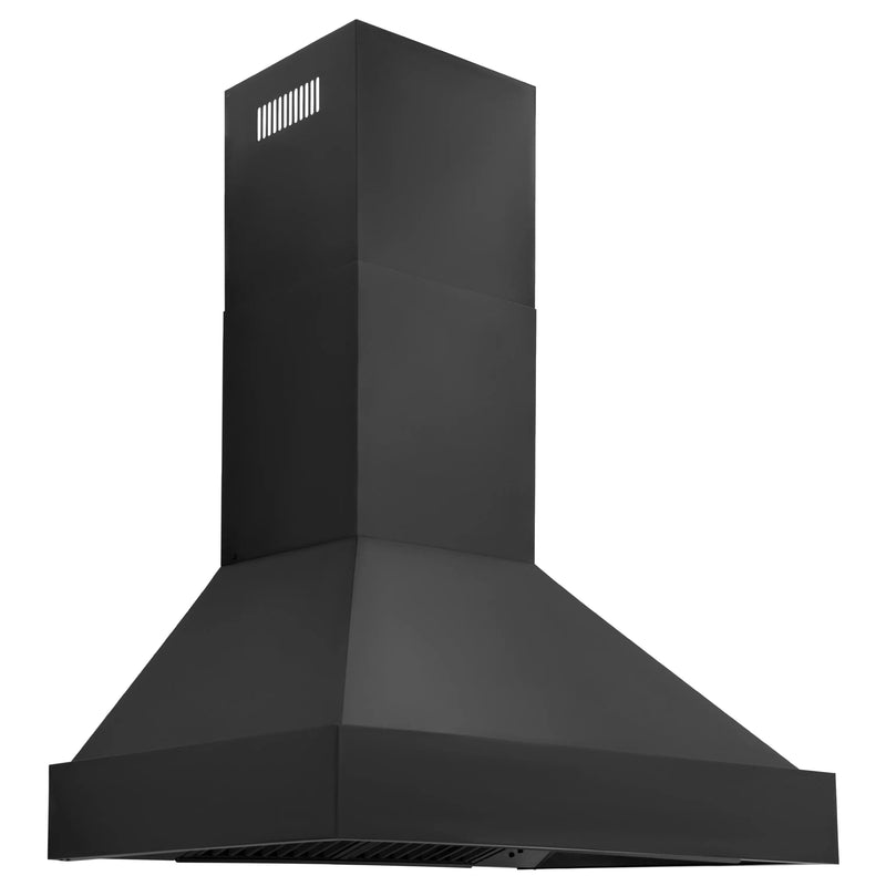 ZLINE 36" Ducted Vent Black Stainless Steel Wall Mount Range Hood (BS655N-36) Zline