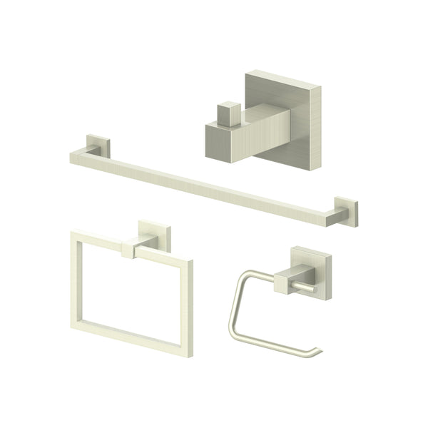 Juego de accesorios de baño de 4 piezas (4BP-BLSACC-BN)