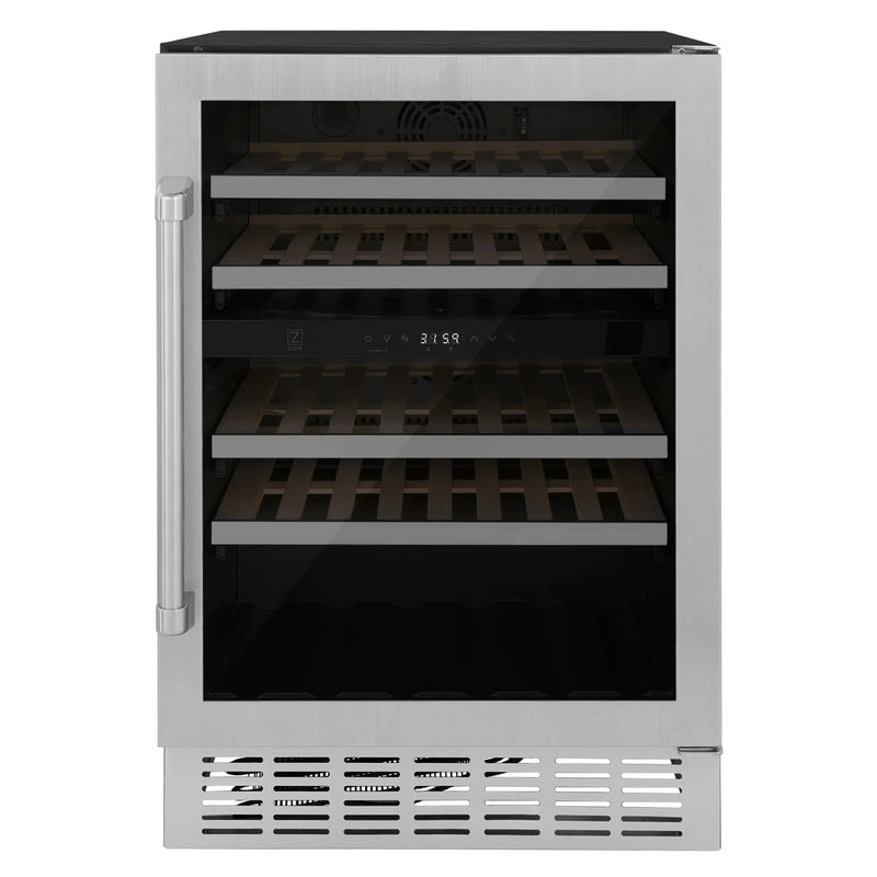 ZLINE 24" Monument Dual Zone 44-Bottle Wine Cooler in Stainless Steel (RWV-UD-24) Zline