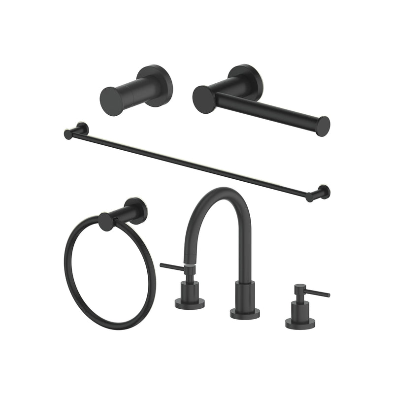 5 Piece Bathroom Faucet and Accessory Bundle(5BP-EMBYACCF-MB) ZLINE Kitchen and Bath