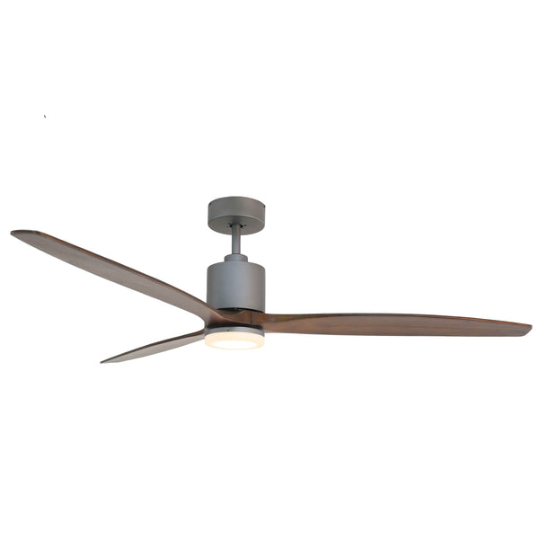 Ventilador de techo inteligente Forno Voce Tripolo de 72” activado por voz con cuerpo de titanio y control remoto negro