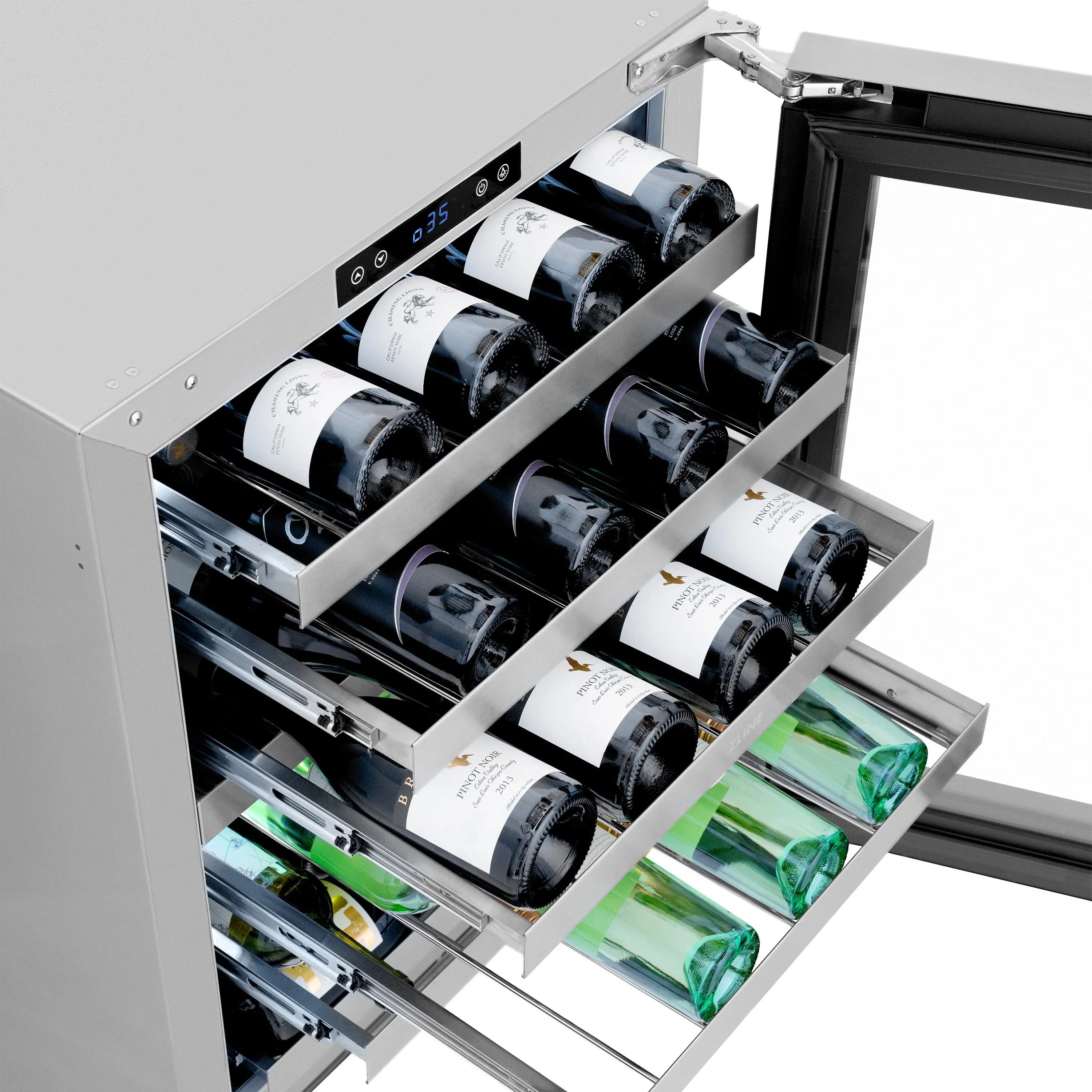 NOśWEA touch_bottle ZLINE 24 In. Touchstone Wine Cooler with Stainless Steel