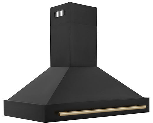 ZLINE 48 in. Autograph Edition Black Stainless Steel Range Hood with Handle (BS6