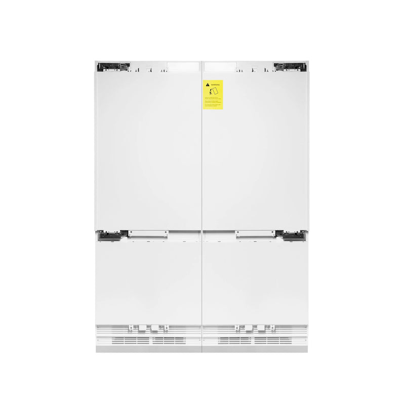 ZLINE 60 in. 32.2 cu. ft. Panel Ready French Door Built-In Bottom Freezer Refrigerator with Water Dispensers and Ice Makers (RBIV-60) Zline