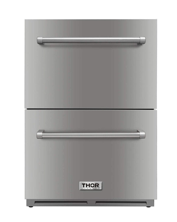 Thor Kitchen - Horno empotrado bajo encimera de 24 pulgadas y 5,4 pies cúbicos, para interior y exterior, con doble drenaje