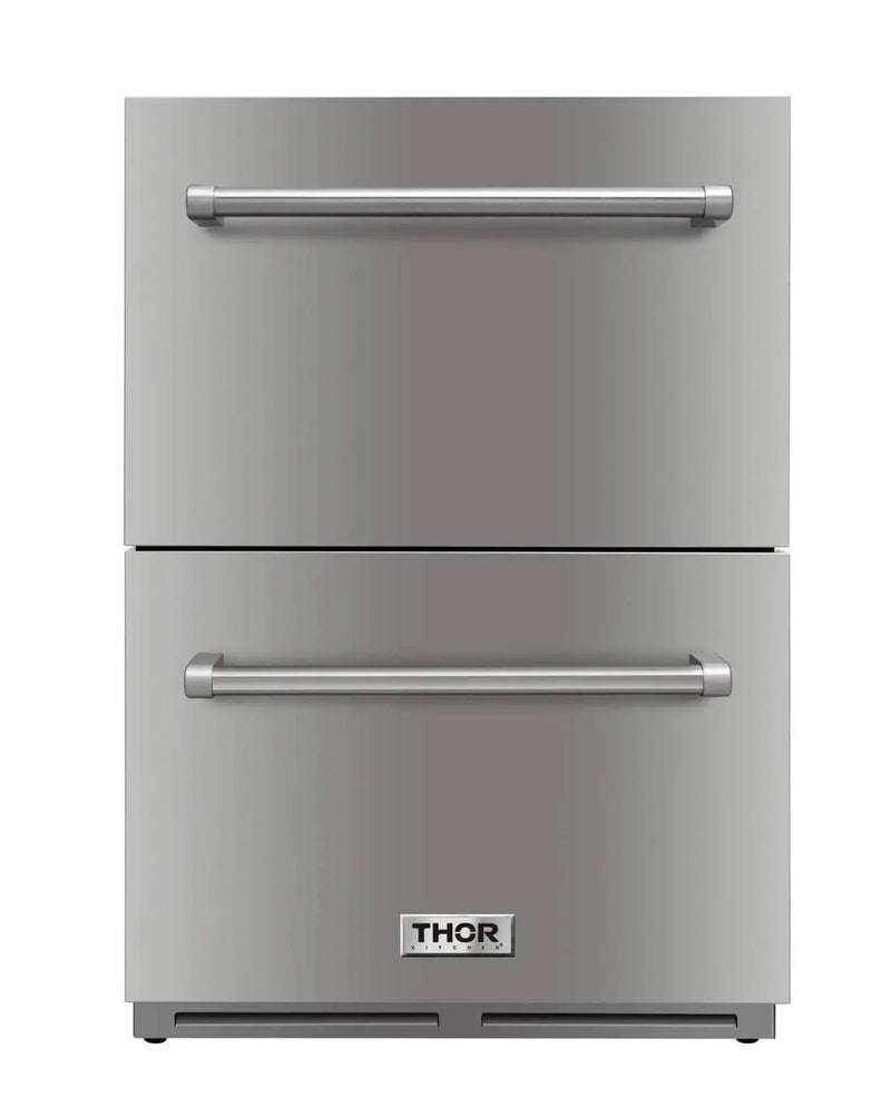 Thor Kitchen 24-Inch 5.4 cu. ft. Built-in Indoor/Outdoor Undercounter Double Drawer Thor