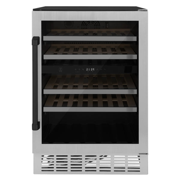 Enfriador de vinos ZLINE 24 en acero inoxidable con acabado negro mate (RWVZ-UD-24-MB)